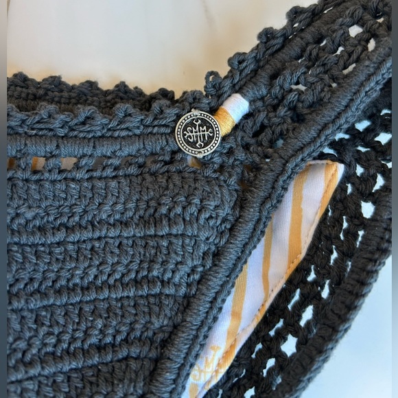 Charcoal Crochet Bikini by She Made Me - NWOT - Picture 9 of 14